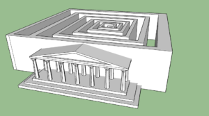 Architecture student project: CAD drawing of the Minotaur Maze