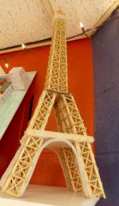 Architecture student model of the Eiffel Tower