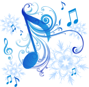 Winter music notes