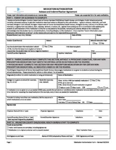 Medication Authorization Form 2019