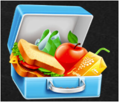 clipart of lunchbox with food in it