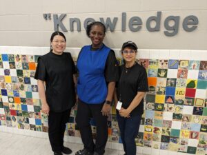 Cafeteria Staff Pictured left to right: Ms. Zhen, Ms. Campbell, Ms. Tully